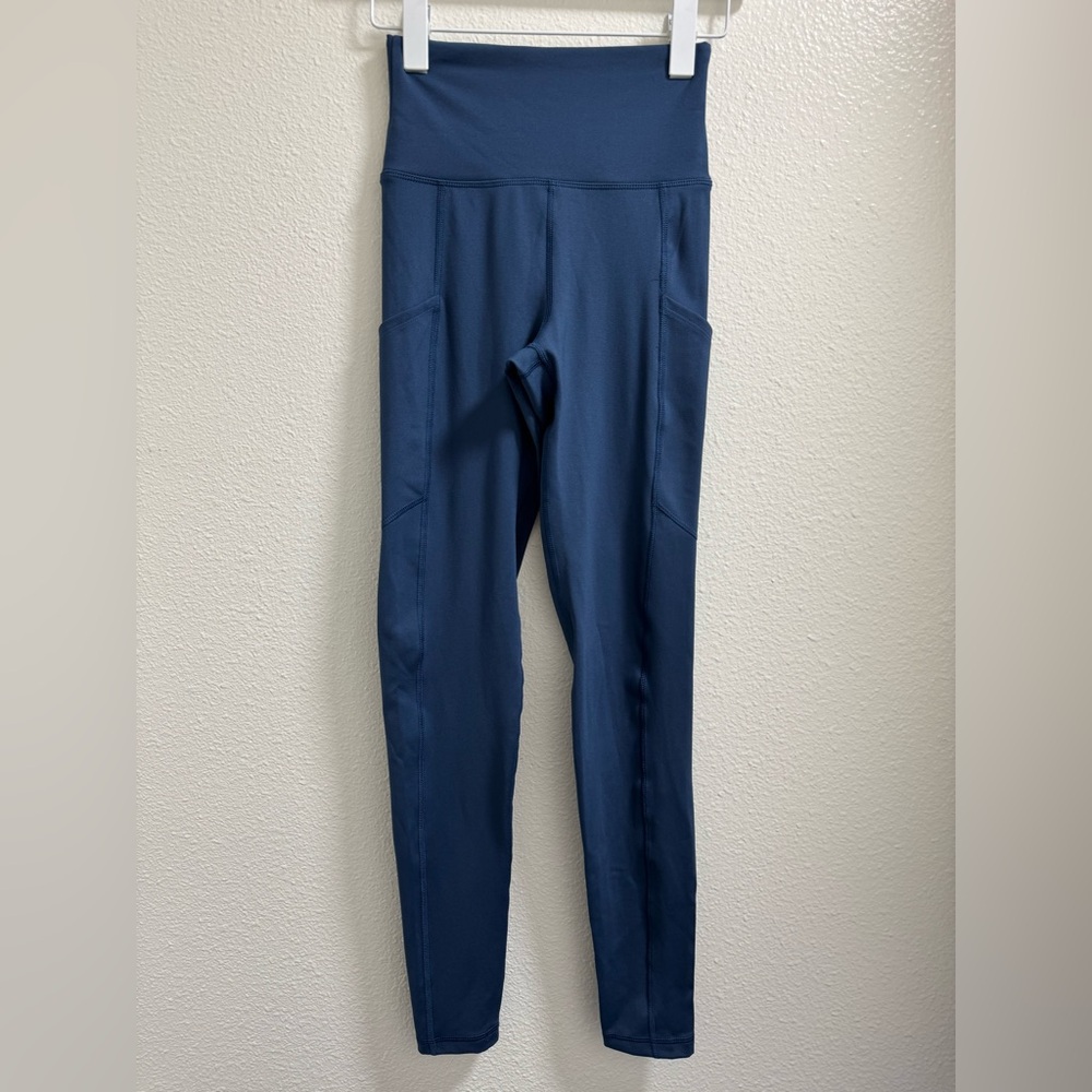 American Eagle The Everything Pocket Legging Stretch Pants Navy Blue XS Long